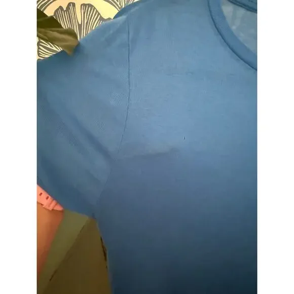 Alice + Olivia Cindy Classic Semi Sheer Cropped Tee Sz L - Picture 3 of 8